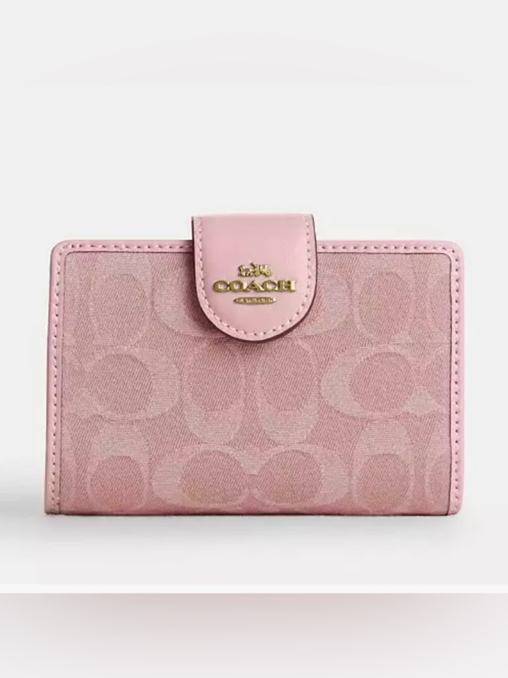 NWT! Medium Corner Zip Wallet DENIM